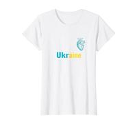 Cœur Ukraine Bleu Jaune T-Shirt Graphique avec Valeur