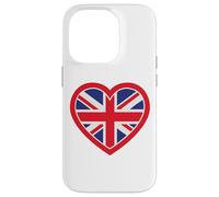 Cœur Union Jack, I Love The United Kingdom, UK, England, Coque pour iPhone 14 Pro
