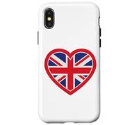 Cœur Union Jack, I Love The United Kingdom, UK, England, Coque pour iPhone X/XS