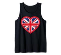 Cœur Union Jack, I Love The United Kingdom, UK, England, Débardeur
