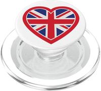 Cœur Union Jack, I Love The United Kingdom, UK, England, PopSockets PopGrip pour MagSafe