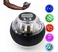 Curaball Hand Exerciser,Auto-Start Gyroscopic Wrist Exercise Ball with LED Lights,Metal Hand & Forearm Strengthener,Lcd Progress Counter,Rotating Muscle Trainer for Arm & Finger Workouts (1)