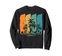 Curacao Caraïbes Palmiers dans Le Vent Plage Île Souvenir Sweatshirt