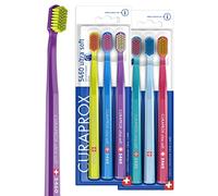 Curaprox 6 x Brosse à dents CS 5460 Ultra Soft - Brosse à dents manuelle pour adultes avec 5460 poils Ultra Soft CUREN - 6 pièces, couleur aléatoire