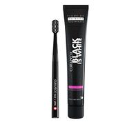 Curaprox Dentifrice Black Is White charbon actif - 90 ml + brosse noire
