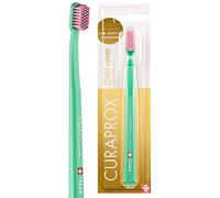 Curaprox Brosse à dents CS 12460 Velvet Soft - Soin des gencives Sensibles | Nettoyage Ultra Doux avec 12 460 Filaments/Emballage Unique, Vert Clair-Rose/Fabriqué en Suisse