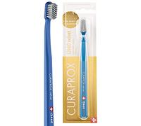 Curaprox Brosse à dents CS 12460 Velvet Soft - Soin des gencives Sensibles | Nettoyage Ultra Doux avec 12 460 Filaments/Paquet Unique, Bleu Royal-Gris/Fabriqué en Suisse