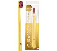 Curaprox Brosse à dents CS 12460 Velvet Soft - Soin des gencives Sensibles | Nettoyage Ultra Doux avec 12 460 Filaments/Emballage unique, Jaune-Bordeaux/Fabriqué en Suisse