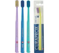 Curaprox brosse à dents CS 1560 set de 3 brossettes pour éliminer la plaque dentaire en douceur sans BPA