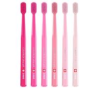 Curaprox Brosse à dents Manuelle Soins Bucco-Dentaires pour Adultes | Élimination Ultra Douce de la Plaque Dentaire/Rose Édition Limitée 6-Pack/Fabriqué en Suisse