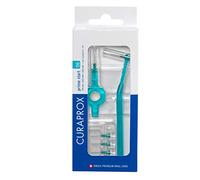 Curaprox set de brosses interdentaires CPS 06 prime start, set de démarrage avec 5 brosses, 2 supports différents, turquoise, diamètre 0,6 mm, efficacité 2,2 mm