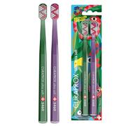 Curaprox CS 5460 Duo-Édition Recy 2024 / Ultra-Doux pour les Gencives et les Dents Sensibles/Paquet de 2 / Vert-Violet/Fabriqué en Suisse