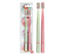 Curaprox CS 5460 Duo Microscope Edition 2024 Lot de brosses à dents ultra douces 5460 filaments CUREN pour élimination en douceur de la plaque favorise les gencives et les dents plus saines