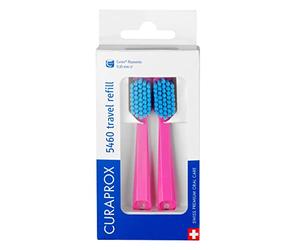 Curaprox CS 5460 Recharge De Voyage, Lot De 2, Rose - Bleu, Suisse