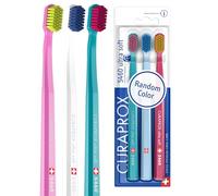 Curaprox CS 5460 Ultra Douce, Lot De 3, Couleur Aléatoire, Suisse | Soin Des Dents Et Des Gencives Pour Adultes, Poils Curen® Ultra Doux Pour Un Nettoyage Délicat, Lot De 3