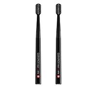 Curaprox brosse à dents CS Black is white Duo - Brosse à dents manuelle pour adultes avec soies CUREN 8760 - Noir-Noir, 2 pièces