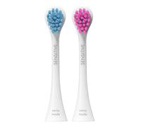 Curaprox Hydrosonic Têtes Sensitive, Bleu - Rose, Fabriqué En Suisse | Pour Un Soin Doux Des Gencives Et Un Nettoyage Efficace, Lot De 2, Compatible Tous Modèles Soniques