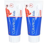 CURAPROX Kids Dentifrice à la fraise dès première dent sans fluoride Pâte 2x60 ml
