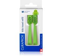 Curaprox Kids Travel refill tête de rechange pour brosse à dents Green 2 pcs