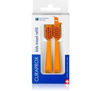 Curaprox Kids Travel refill tête de rechange pour brosse à dents Orange 2 pcs
