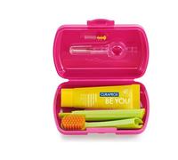 Curaprox Kit de Voyage Brosse à dents CS 5460 avec Dentifrice 'Be You' | 2 Brossettes interdentaires CPS Prime 07 et 09 / Kit de soins dentaires 9,5 cm x 6 cm/Orange/Fabriqué en Suisse