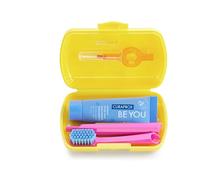Curaprox Set de voyage soins dentaires – Brosse CS 5460, dentifrice Be You, 2 brossettes – Jaune