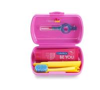 Curaprox Kit de voyage dentaire – dents, langue et gencives – Rose