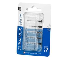 Curaprox Lot de 5 brossettes interdentaires CPS 508 implant, recharge, efficacité 8,5 mm, noir, conique, recharge sans support