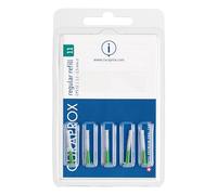 Curaprox Recharges De Brossettes Interdentaires Cps 11 Regular Conique - Verte, Pour Espaces Interdentaires Ouverts | Filaments Ultra-fins Pour Une Élimination Douce De La Plaque Dentaire | Lot De 5