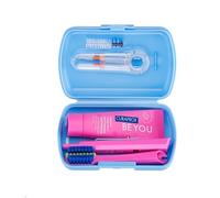Curaprox Coffret De Voyage Ortho - Appareils Dentaires Et Soins Bucco-dentaires À Emporter | Brosse Ultra-douce + Dentifrice Blanchissant | Coffret Compact Bleu Pour L'hygiène Orthodontique