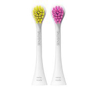 Curaprox Têtes de Brosse Hydrosonic Rainbow Sensitive Duo - Pour un Soin Doux des Gencives/Jaune/Rose, Paquet de 2 / Compatible avec Tous les modèles Curaprox Sonic | Fabriqué en Suisse