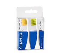 Curaprox Brossettes Hydrosonic Rainbow Sensitive Duo - Pour Un Soin Des Gencives en Douceur Et Un Nettoyage Quotidien | Jaune/vert, Lot De 2 | Compatibles Avec Tous Les Modèles Curaprox Sonic