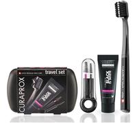 Curaprox Travel Set Black is White kit voyage dents, langue et gencives