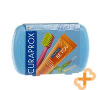 CURAPROX Travel Set Bleu Brosse à Dents Dentifrice Brosse Mint