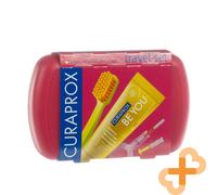 CURAPROX Travel Set Rouge Brosse à Dents Dentifrice Brosse Mint