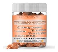 Curcuma 2000 mg avec Gingembre et Poivre Noir - Gommes à Mâcher Haute Concentration en Curcuminoïdes - Complément Alimentaire Curcuma - 90 Gommes pour 3 Mois - Sans Sucre Ajouté - Saveur Orange