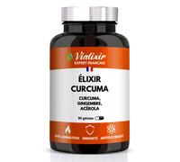 Curcuma 3750mg - Sans Pipérine Ni Poivre Noir - 90 Gélules - Confort Articulaire -Avec Gingembre + Acérola - Titré À 95% De Curcuminoïdes - Inflammations + Immunité - Qualité Française