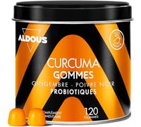 Curcuma avec Gingembre et Poivre Noir + PROBIOTIQUE - 2500mg - 120 gummies