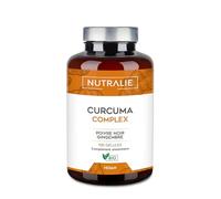 Curcuma Bio avec Gingembre + Poivre Noir (1420 mg par dose) - Piperine + Curcumine + Black Pepper - 120 Gélules Nutralie