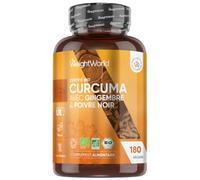 Curcuma Bio, Poivre Noir & Gingembre, 180 Gélules Vegan, Certifié AB