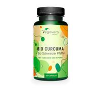Curcuma BIO Vegavero® | 14 200 mg | Avec Poivre Noir (Haute Absorption Curcumine) | Anti Inflammatoire | SANS ADDITIFS et VEGAN | 100% Biologique