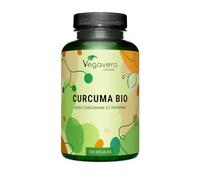 Curcuma BIO Vegavero® | Dosage Élevé | Avec Poivre Noir (Haute Absorption Curcumine) | Anti Inflammatoire | SANS ADDITIFS et VEGAN | 100% Biologique