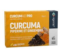 Curcuma - Curcuma et Pipérine, 60 comprimés avec extrait de curcumine et gingembre. Curcume Naturel + Pipérine et Poivre Noir. Curcumine végétalienne, Complément - Made in Italy
