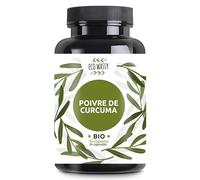 Curcuma et poivre noir | 120 Gélules. Anti-inflammatoire et antioxydant naturel. Haute concentration, ingrédients BIO (Curcumine+Pipérine), Naturel, Sans Additifs, Dose Max. 1425 mg
