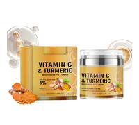 Curcuma et Vitamine C Crème Visage Éluminant Avec Acides Hyaluroniques, Moisturisant Visage Minimisant & Raffermant Les Pores, Soutient Le Ton De La Peau Égale & Anti-Rides Hydratant (1)