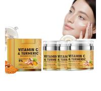Curcuma et Vitamine C Crème Visage Éluminant Avec Acides Hyaluroniques, Moisturisant Visage Minimisant & Raffermant Les Pores, Soutient Le Ton De La Peau Égale & Anti-Rides Hydratant (3)