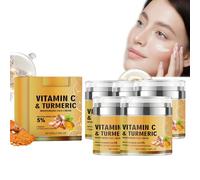 Curcuma et Vitamine C Crème Visage Éluminant Avec Acides Hyaluroniques, Moisturisant Visage Minimisant & Raffermant Les Pores, Soutient Le Ton De La Peau Égale & Anti-Rides Hydratant (5)