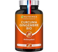 CURCUMA - Extrait de Curcuma BIO Titré à 95% en Curcuminoïdes - Avec Gingembre BIO - Anti Inflammatoire & Antioxydant - Douleurs Articulaires - Nutrimea - 60 Gélules Vegan - Fabriqué en France