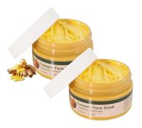 Curcuma Face & Body Scrub | Crème exfoliante douce pour les points noirs et les taches sombres | Nettoyage en profondeur | Tous les types de peau,2PCS