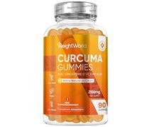 Curcuma Gingembre Poivre Noir Gummies 2100mg, 90 Curcuma Gummies Vegan pour 3 Mois, Goût Citron - 95% de Curcuminoïdes - Faible en Sucre - Turmeric, Gingembre et Poivre Noir - Sans OGM et Gluten